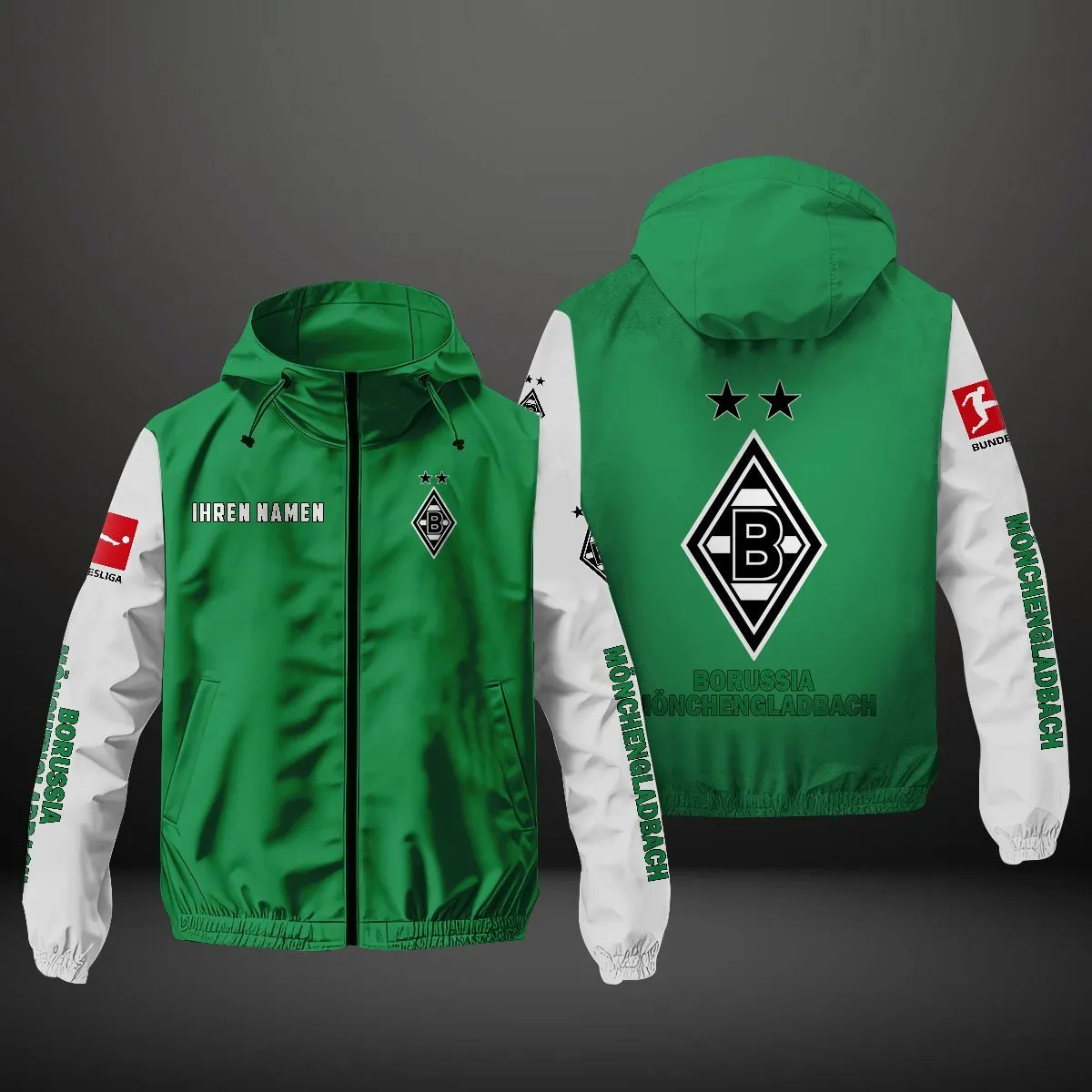 Fohlenclub-Stamm Windbreaker Jacke, Exklusive Logo-Jacke Für Fußballfans BDE970 - – Bild 2