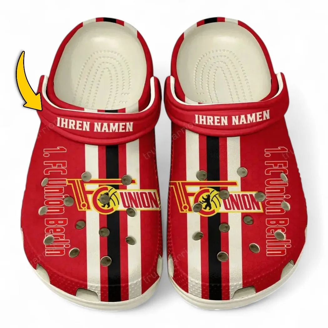 Treue Fangruppe Clogs mit Allover-Druck, Stadion-Vibe-Schuhe BDE150