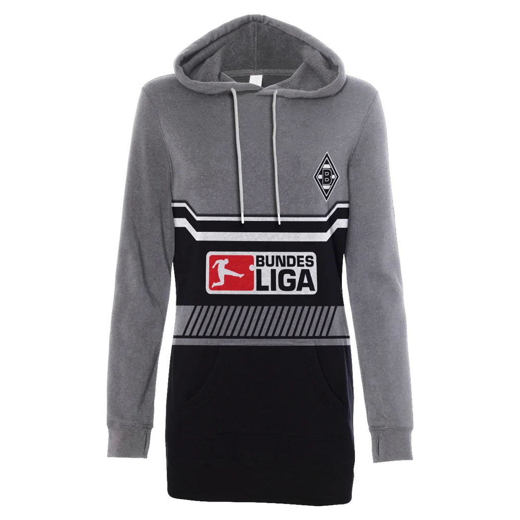 Treue Gladbach-Fans Hoodie-Kleid, Ultraweiches Hoodie-Kleid Damen HVN1511GL – Bild 2