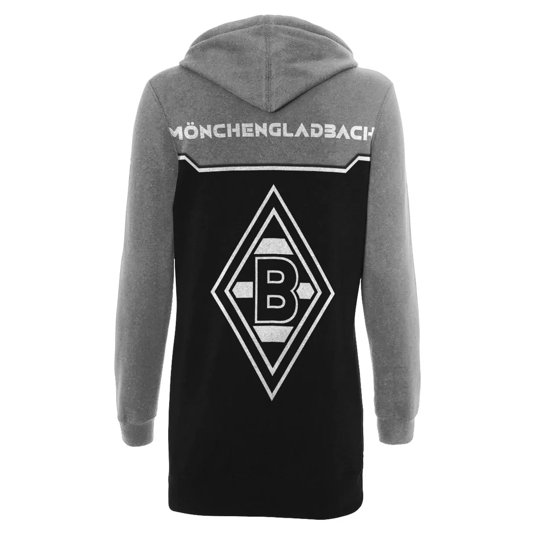 Treue Gladbach-Fans Hoodie-Kleid, Ultraweiches Hoodie-Kleid Damen HVN1511GL – Bild 3