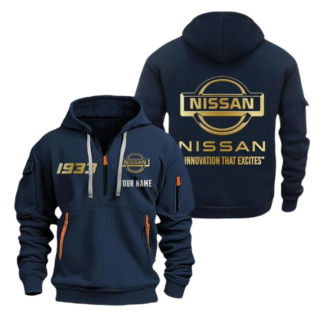4x4 SUV Hoodie Half Zipper, Game Day Half-Zip Hoodie CAR019 -Navy - Image 2