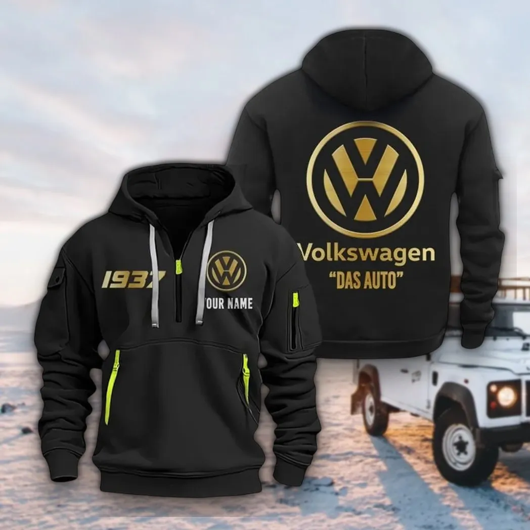 Urban Vehicle Hoodie Half Zipper, Game Day Half-Zip Hoodie CAR019 -Black