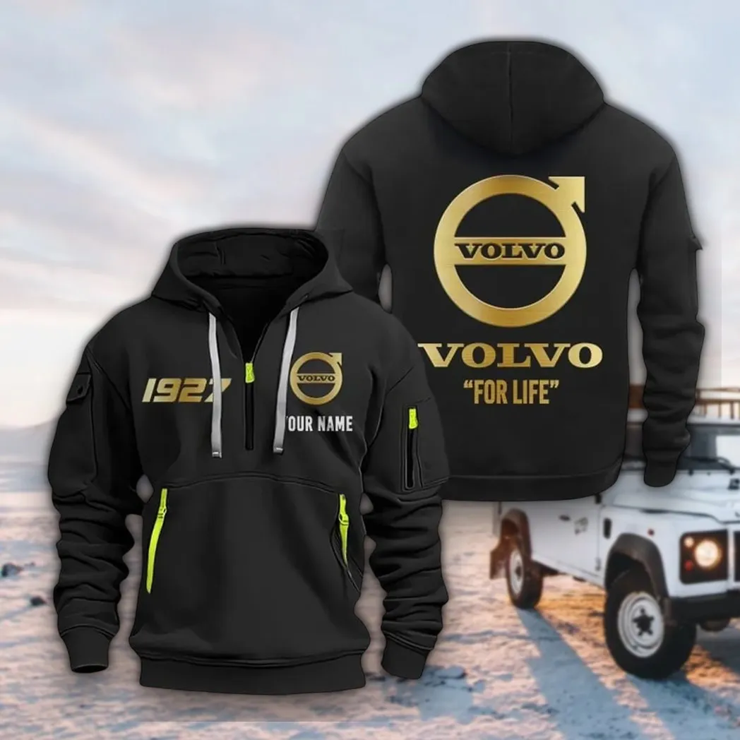 Luxury Car Hoodie Half Zipper, Everyday Fan Hoodie CAR019 -Black