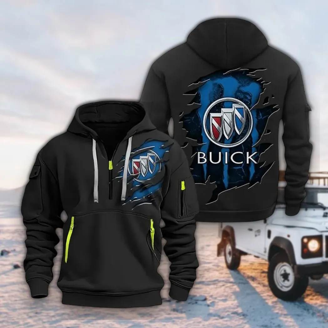 Premium Sedan Hoodie Half Zipper, Game Day Half-Zip Hoodie CAR021 -Black