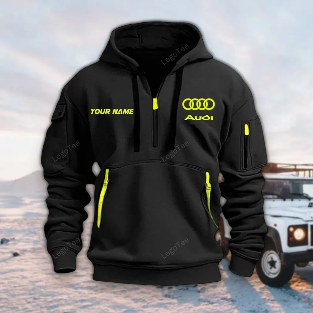 Performance Sedan Hoodie Half Zipper, Sport Spirit Hoodie CAR042 -Black