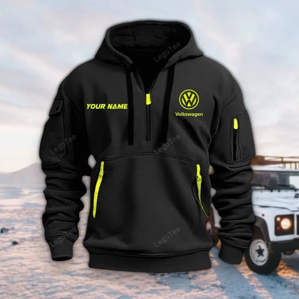 Passenger Vehicle Hoodie Half Zipper, Supporter Spirit Hoodie CAR042 -Black