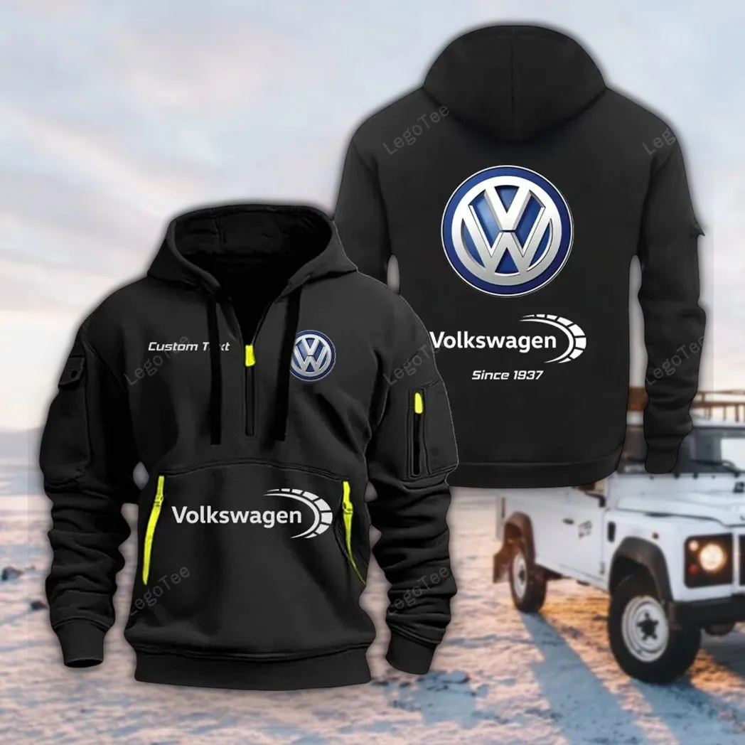 Urban Vehicle Hoodie Half Zipper, Game Day Half-Zip Hoodie CAR052 -Black