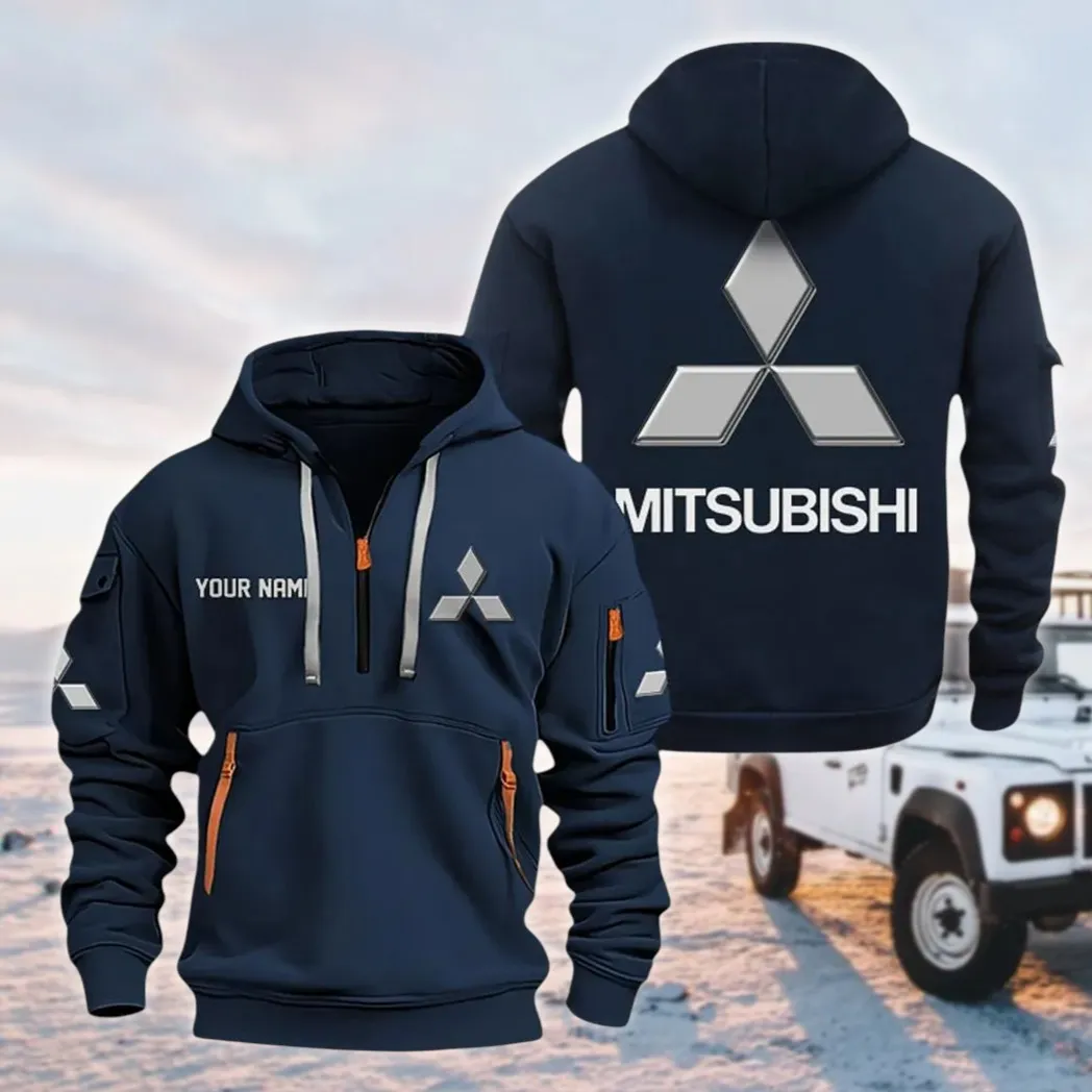 Crossover SUV Hoodie Half Zipper, Bold Energy Hoodie CAR200 - Navy