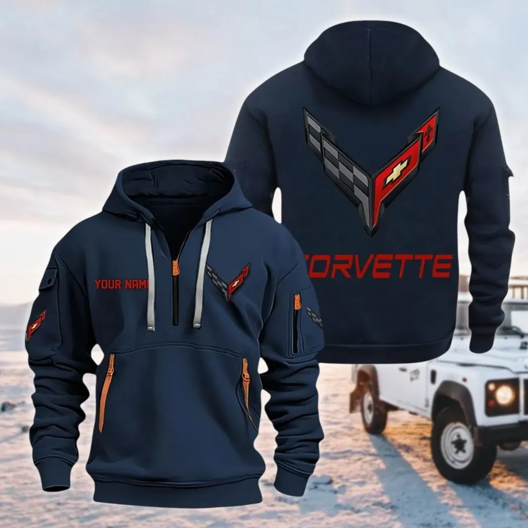 Performance Car Hoodie Half Zipper, Active Supporter Half-Zip Hoodie CAR200 - Navy