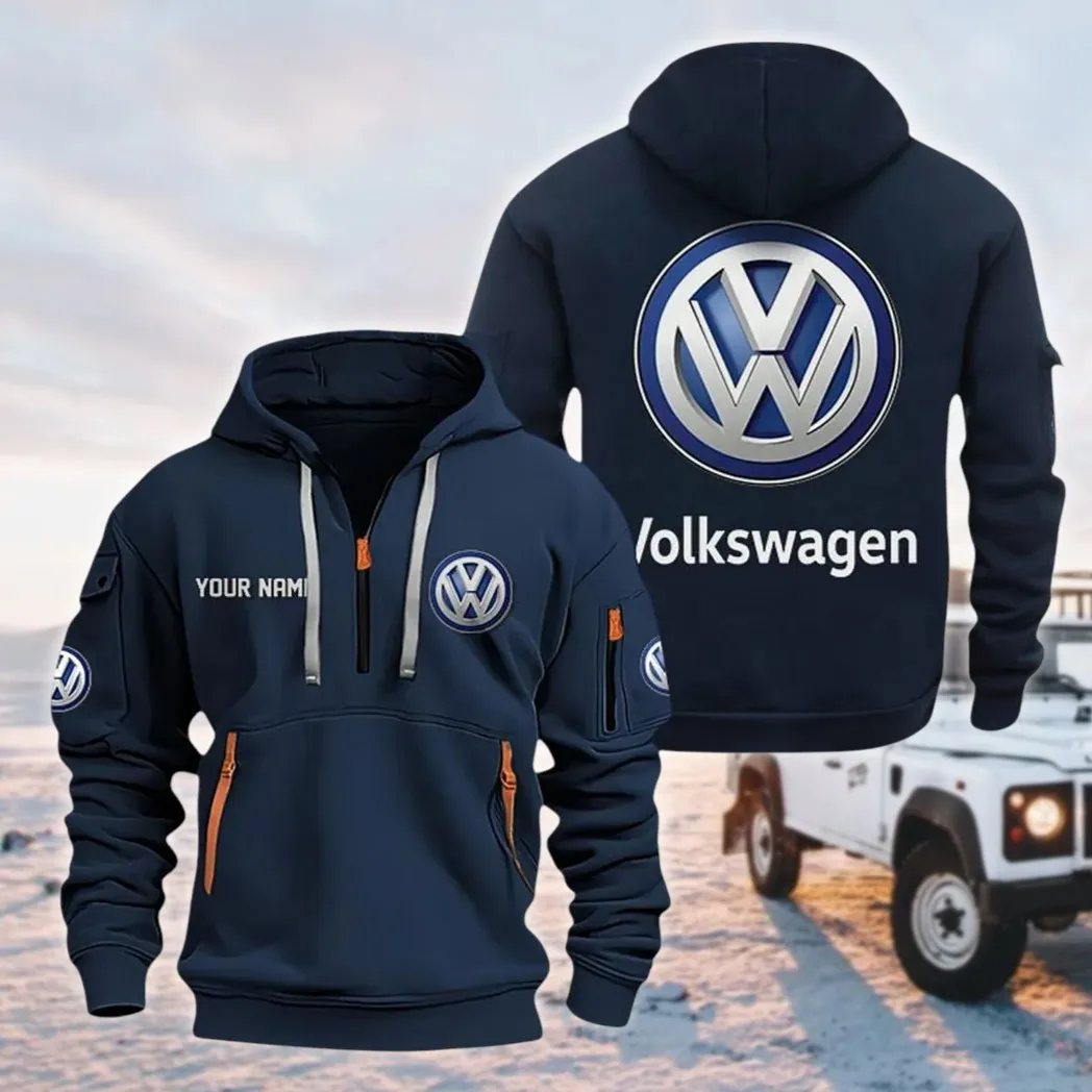 Reliable Automobile Hoodie Half Zipper, Everyday Fan Hoodie CAR200 - Navy