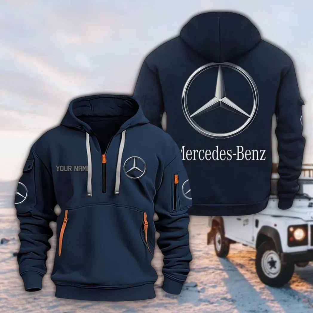 High-End Coupe Hoodie Half Zipper, Everyday Fan Hoodie CAR200 - Navy