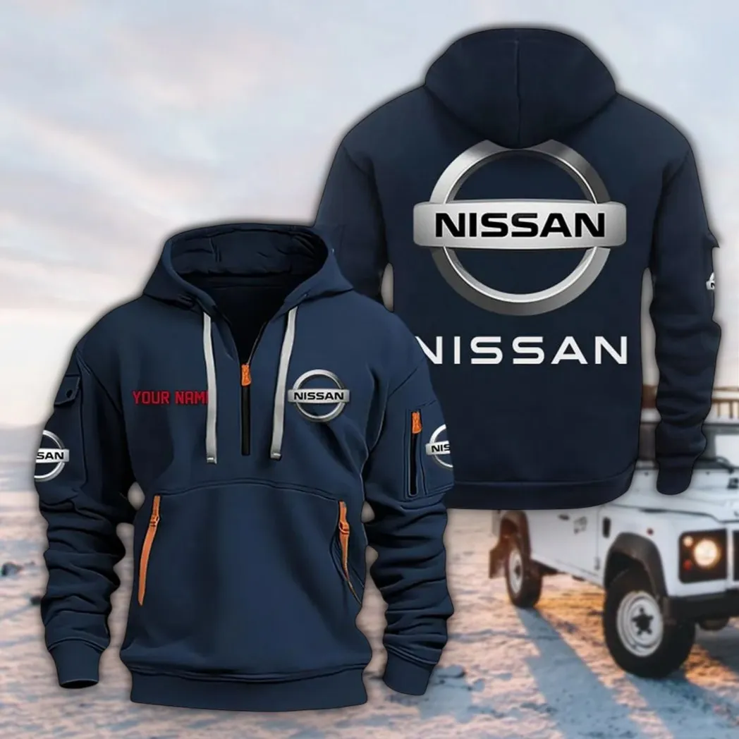 Performance Car Hoodie Half Zipper, Everyday Fan Hoodie CAR200 - Navy
