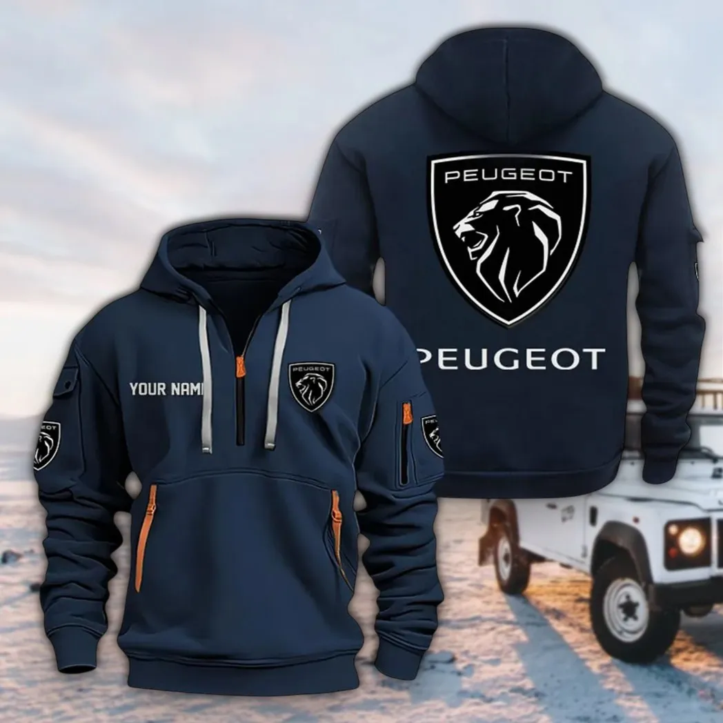 Commuter Vehicle Hoodie Half Zipper, Active Spirit Hoodie CAR200 - Navy