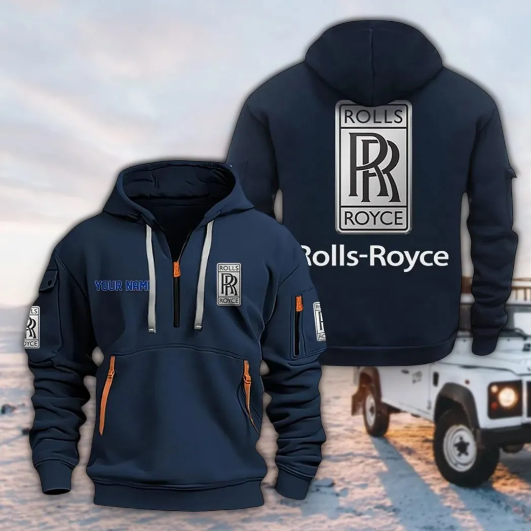 Executive Luxury Hoodie Half Zipper, Game Time Hoodie CAR200 - Navy