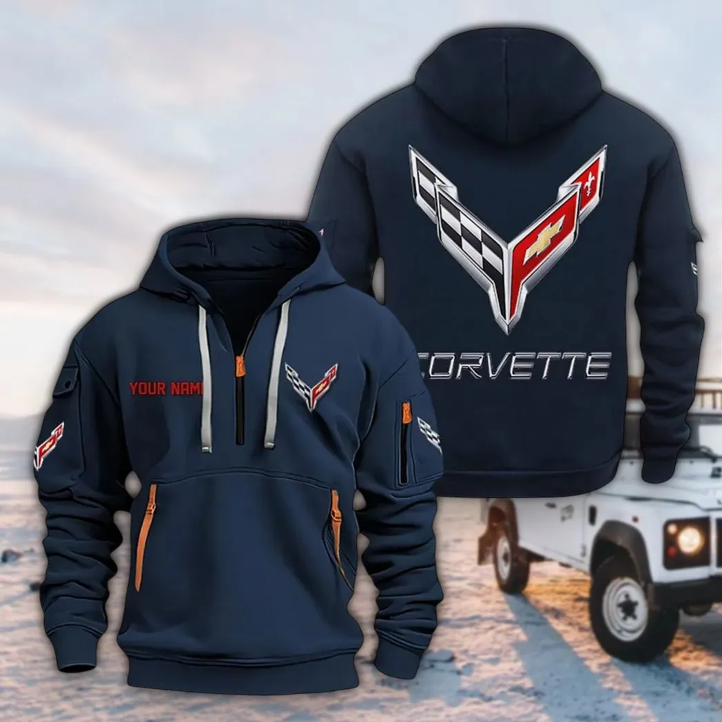 Roadster Hoodie Half Zipper, Sport Spirit Hoodie CAR200 - Navy