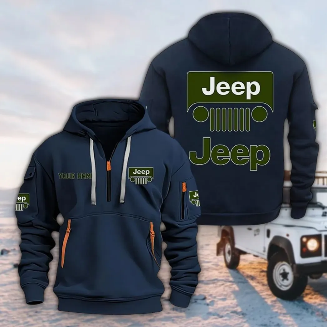 Trail-Ready SUV Hoodie Half Zipper, Performance Fan Hoodie CAR200 - Navy