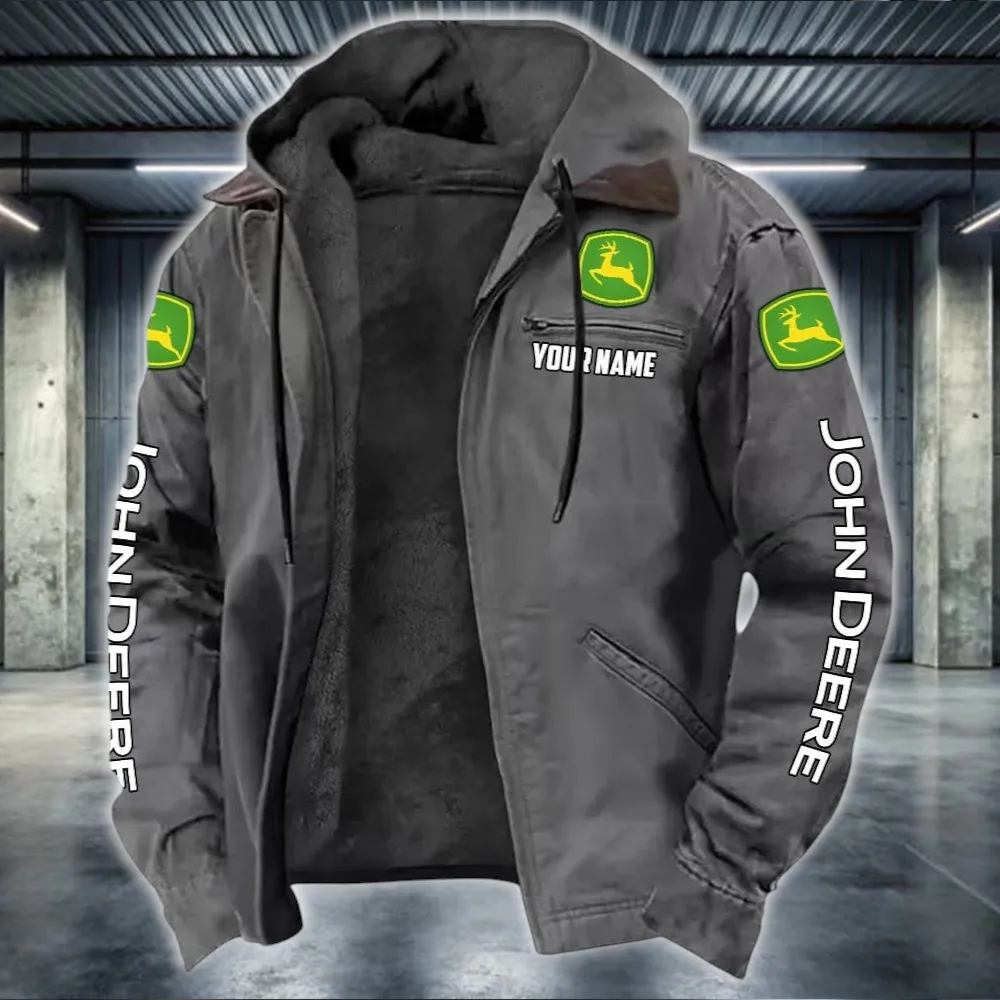 Farming Vehicle Hooded And Flannel Hoodie, Ride-Ready Hooded Style CAR519 - Gray