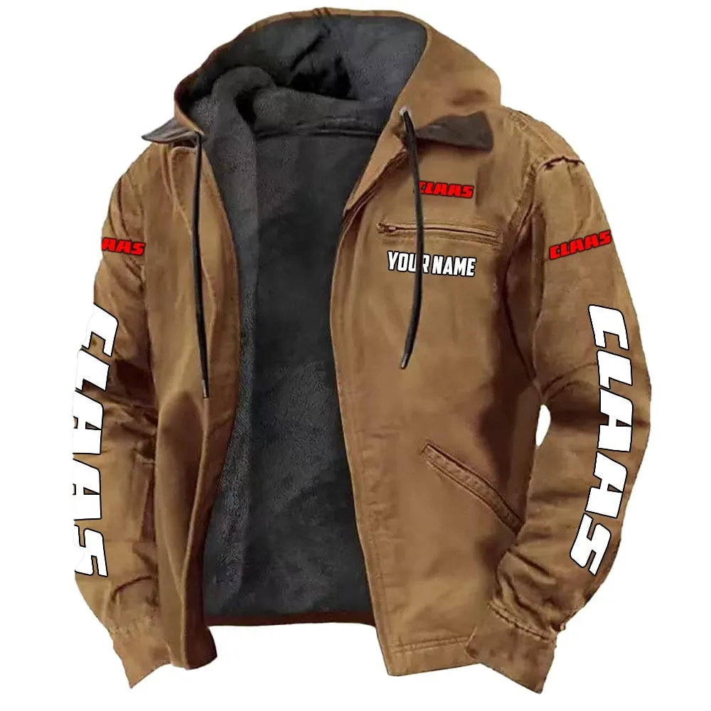 Crop Harvester Hooded And Flannel Hoodie, Ride-Inspired Streetwear CAR519 - Camel - Image 2