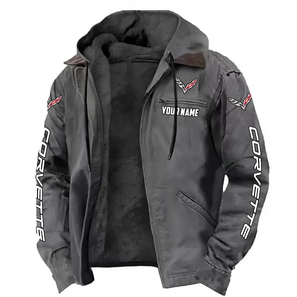 Sports Vehicle Hooded And Flannel Hoodie, Auto Fan Hooded Flannel CAR519 - Gray - Image 2