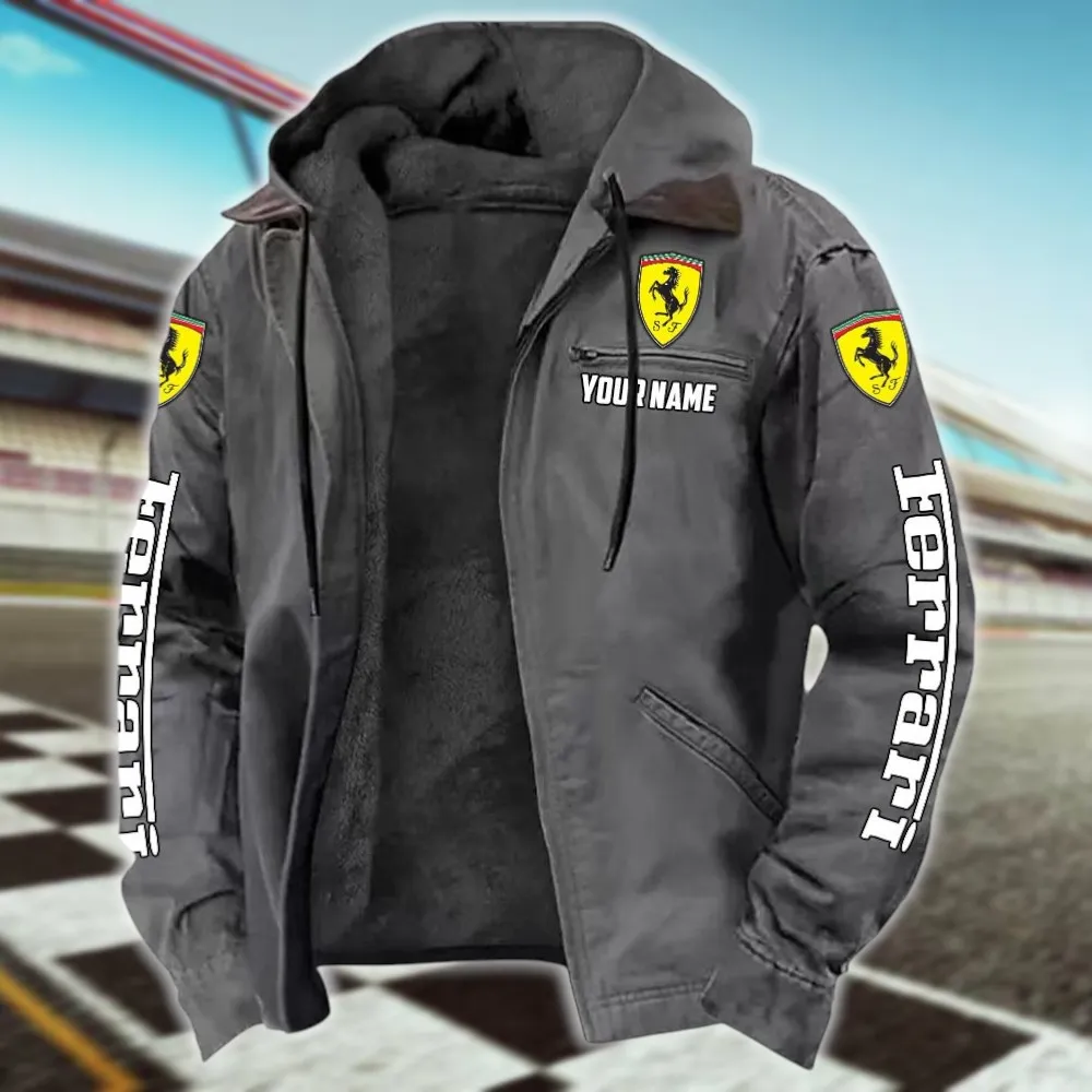 Luxury Speedster Hooded And Flannel Hoodie, Ride-Inspired Streetwear CAR519 - Gray