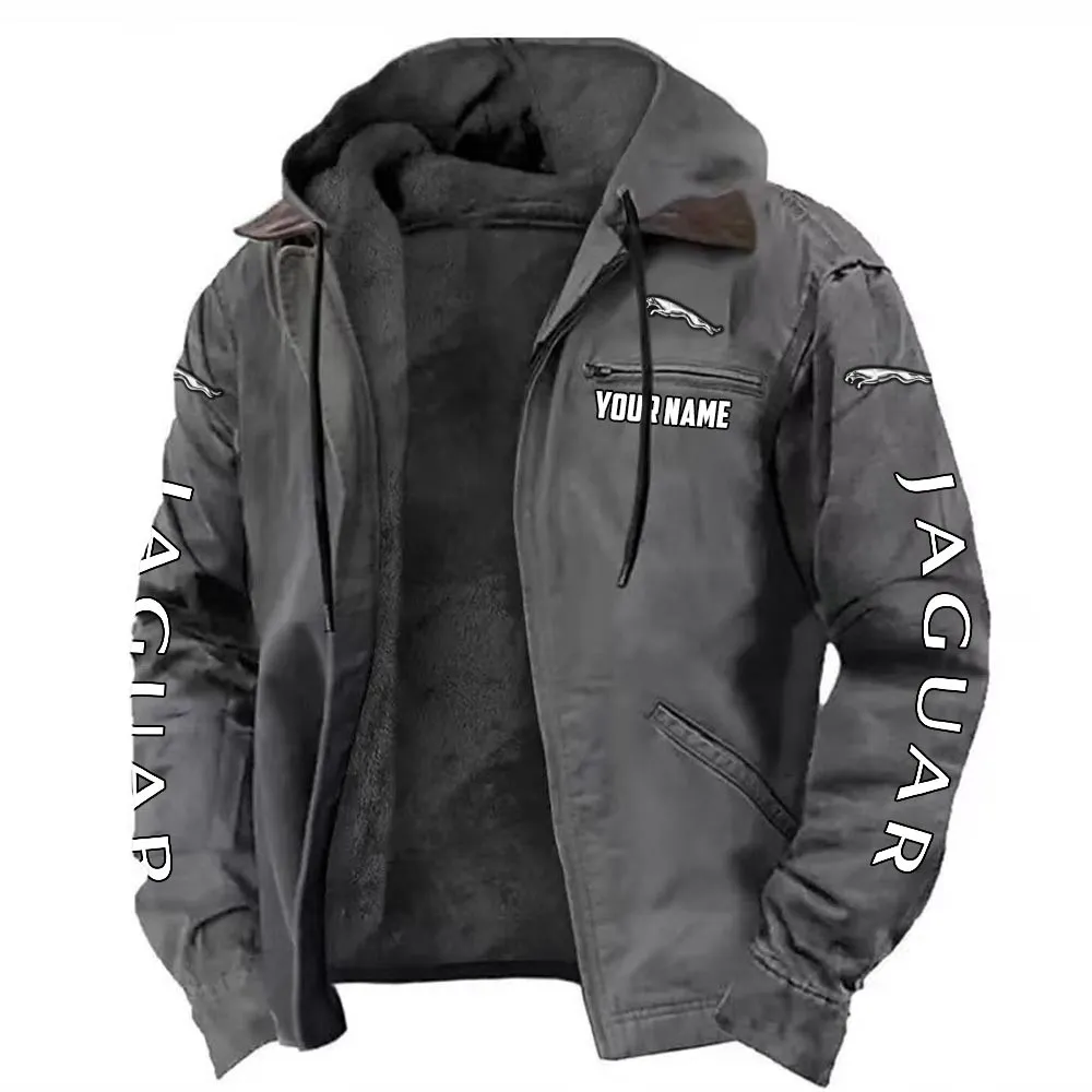 Luxury Sedan Hooded And Flannel Hoodie, Auto Fan Hooded Flannel CAR519 - Gray - Image 2