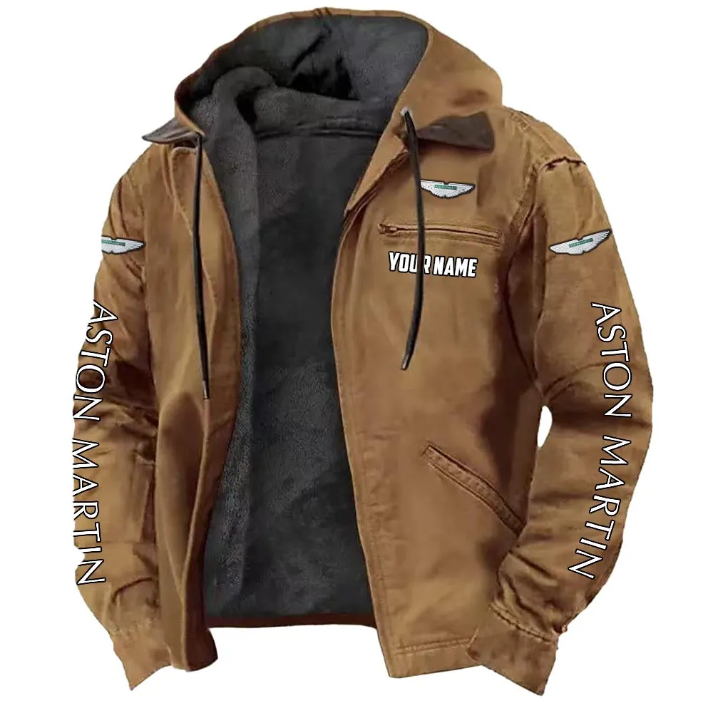 Classic Luxury Ride Hooded And Flannel Hoodie, Auto Fan Hooded Flannel CAR519 - Camel - Image 2