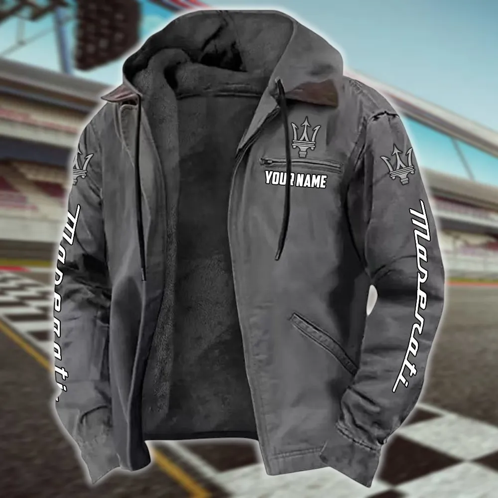 Premium Sports Sedan Hooded And Flannel Hoodie, Garage Life Hooded Flannel CAR519 - Gray