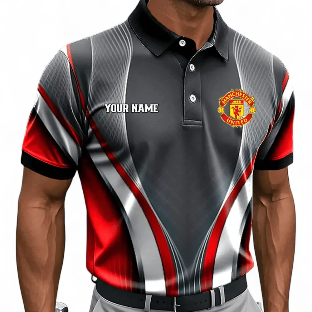 White Pride Crew Polo Shirt, Custom Supporter Button Shirt EPL138 - Image 2