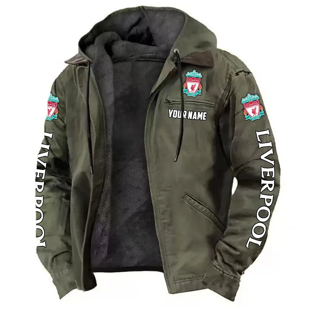 Classic Reds Hooded And Flannel Hoodie, Everyday Game Fan Hoodie EPL144 - Green - Image 2