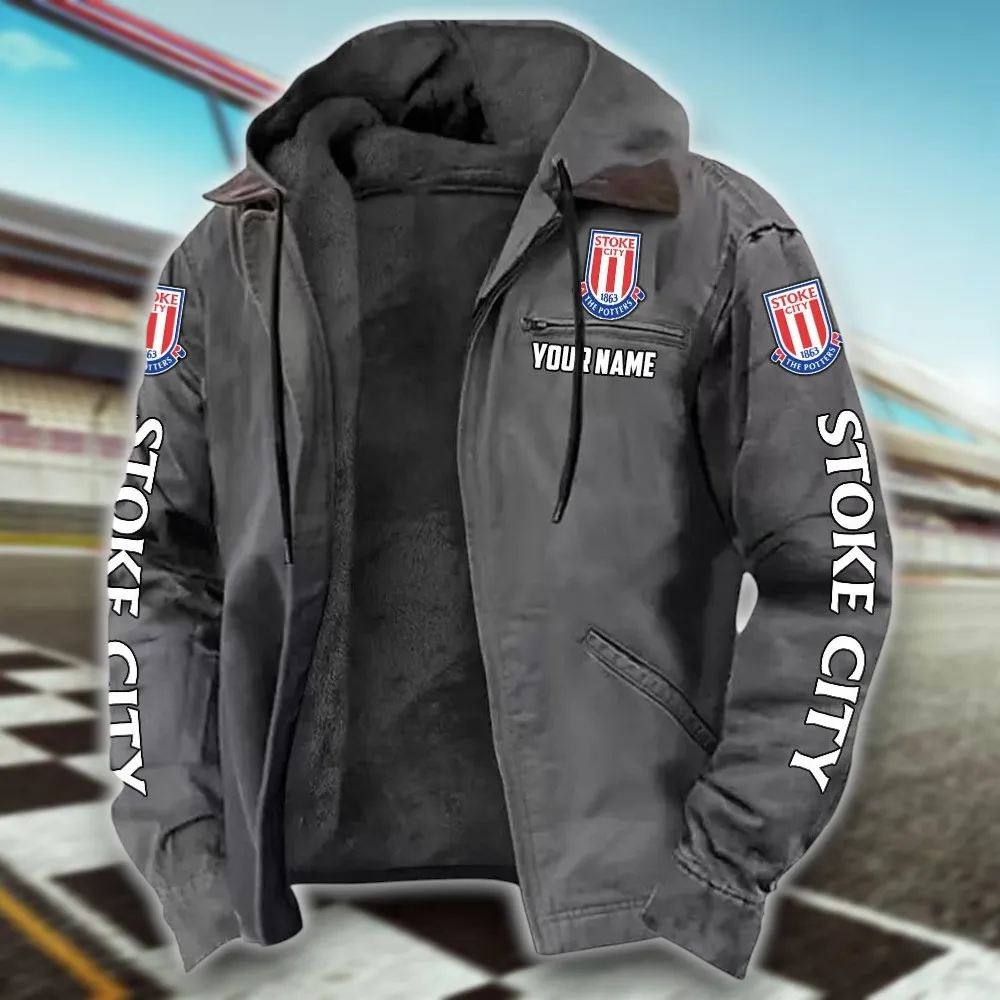 Bold Fan Pride Hooded And Flannel Hoodie, Stadium Ready Flannel Hoodie EPL144 - Gray