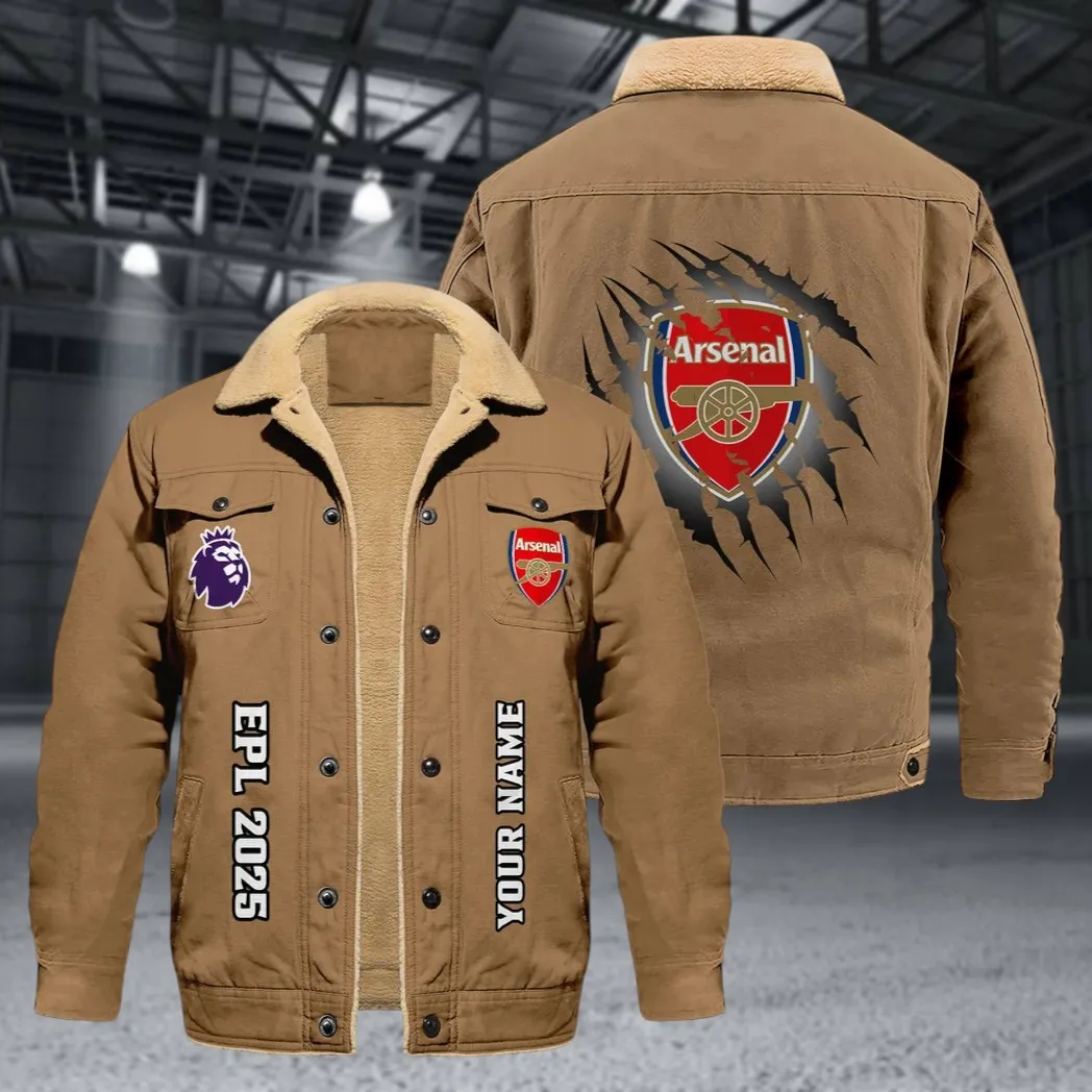 Red Shirt Fans Jacket Fur Collar Fleece, Cold Weather Team Pride HVN1317AR - Khaki