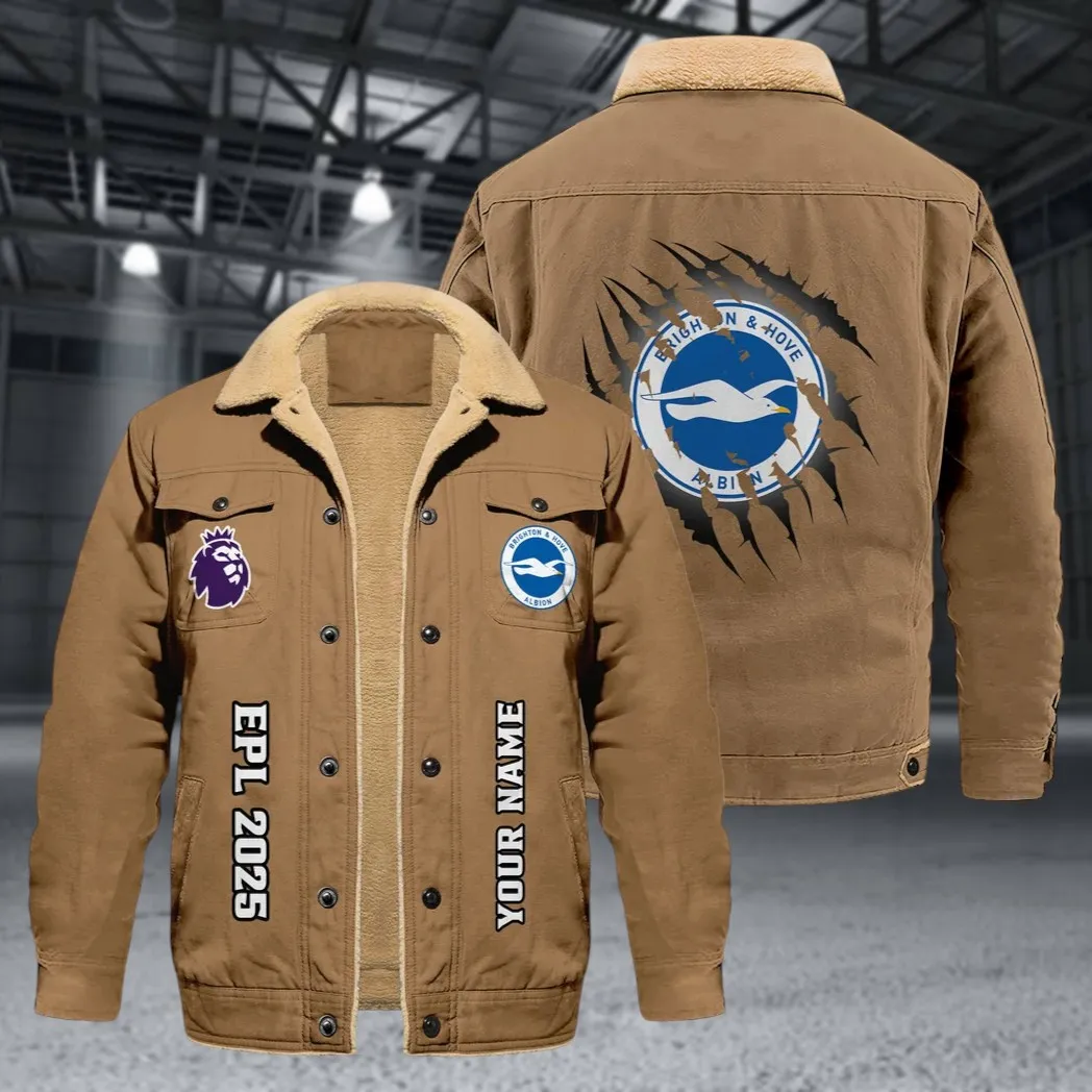 Sea Breeze Squad Jacket Fur Collar Fleece, Cozy Bold Pride HVN1317BH - Khaki