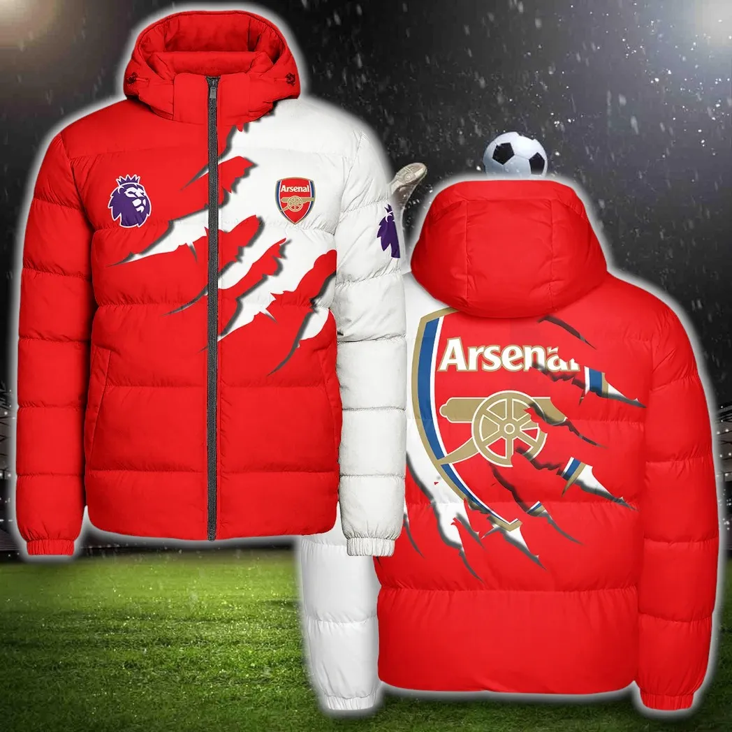 Capital Red Squad Hooded Cotton Jacket, Ultimate Warmth Fan Jacket HVN1321AR