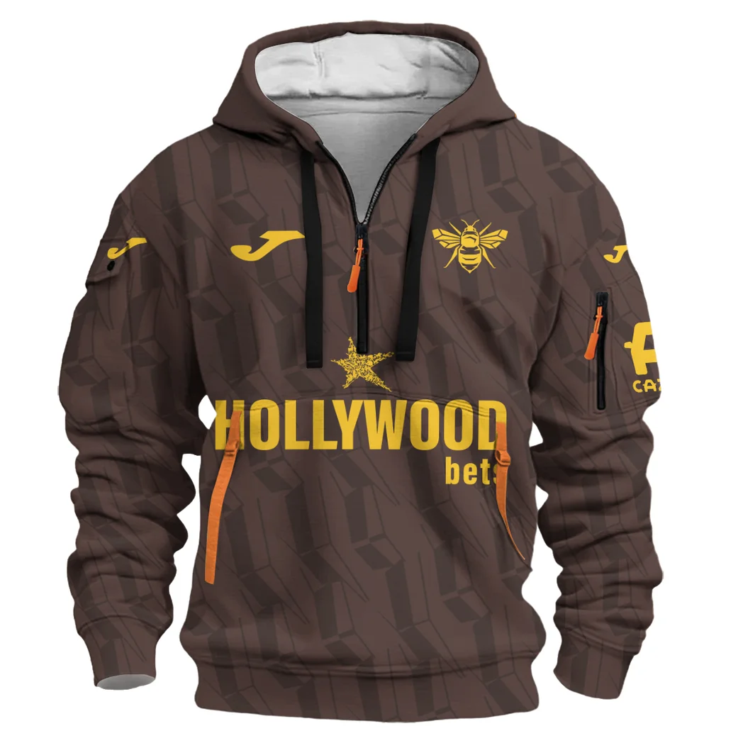 Capital Bee Crew Hoodie Half Zip Supporter Spirit Hoodie HVN1324BR - Image 2
