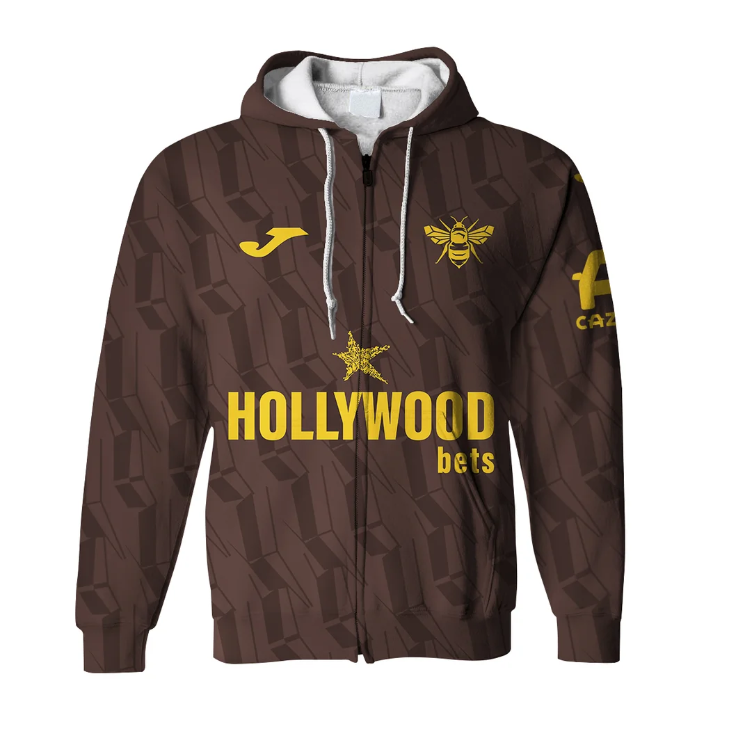 Capital Bee Crew Zipper Hoodie Supporter Spirit Hoodie HVN1324BR - Image 2