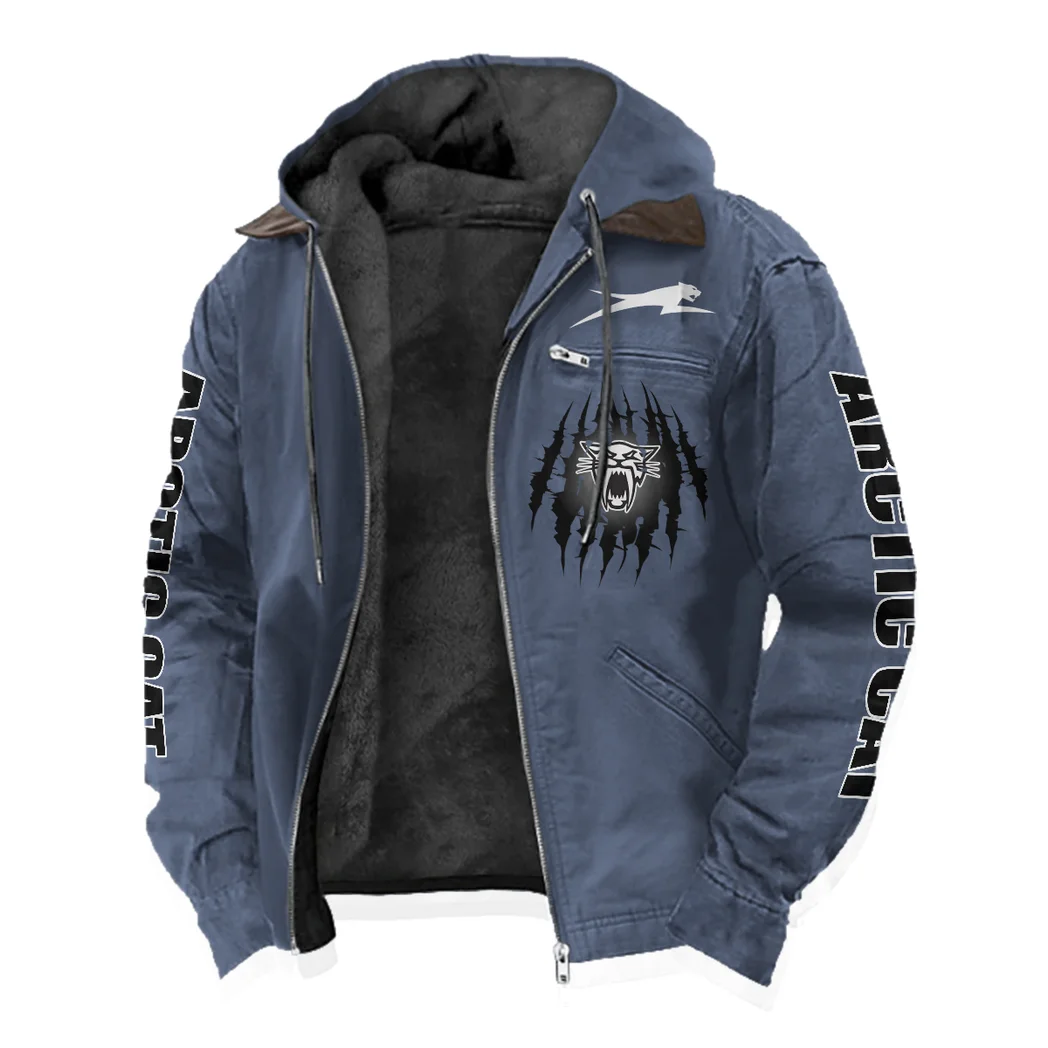 Off-Road Ride Flannel Hoodie, Rider's Everyday Hoodie HVN1328AR - Navy Blue - Image 2