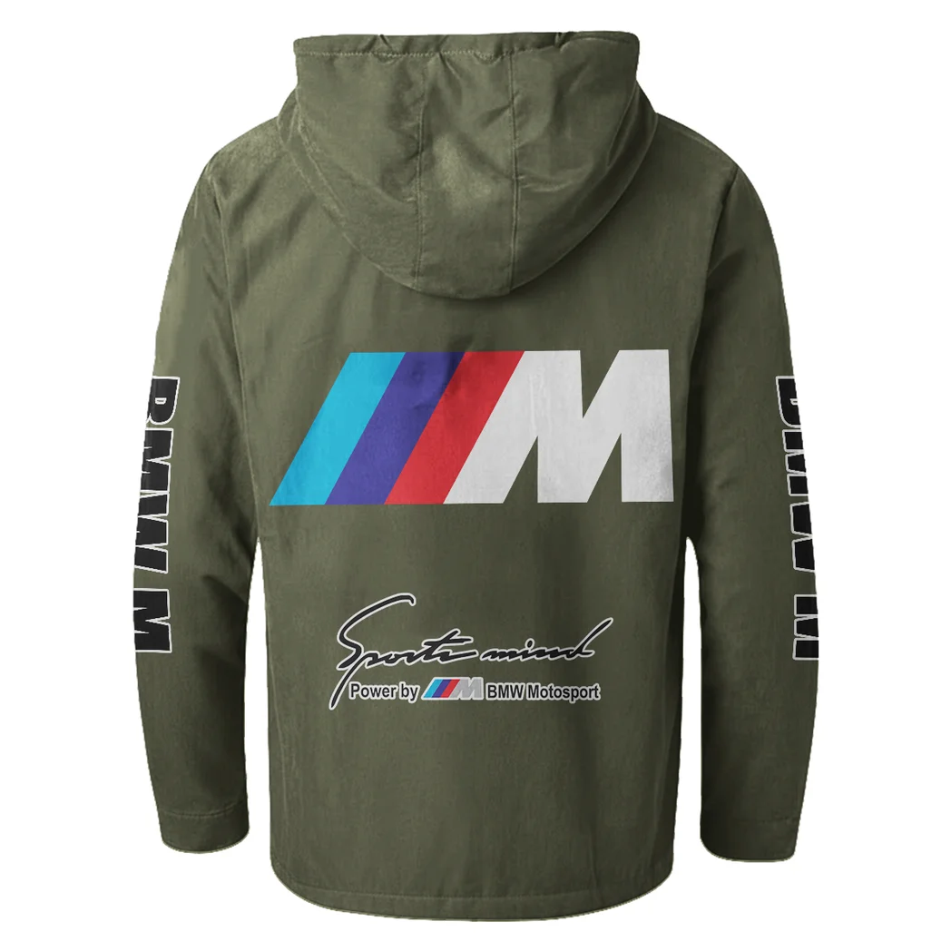 Racing Car Flannel Hoodie, Streetwear Flannel for Drivers HVN1328BM - Green - Image 3