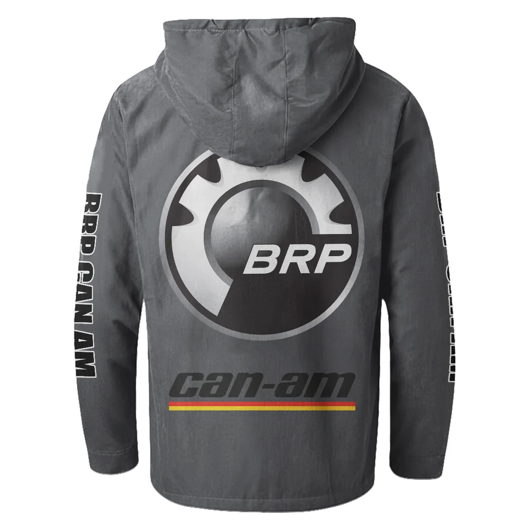 Off-Road Adventure Bike Flannel Hoodie, Bold Automotive Hoodie HVN1328BR - Gray - Image 3