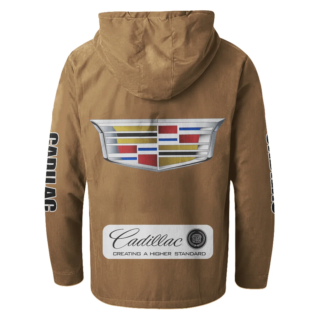 Road Legend Flannel Shirt Flannel Hoodie, Warm Street Flannel HVN1328CA - Camel - Image 3