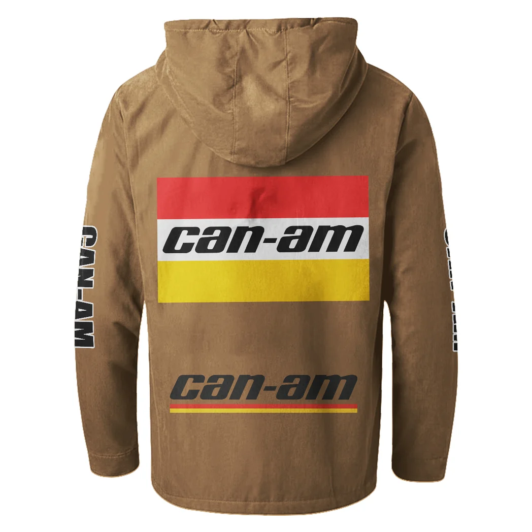 Off-Road Adventure Bike Flannel Hoodie, Classic Garage Hoodie HVN1328CA - Camel - Image 3