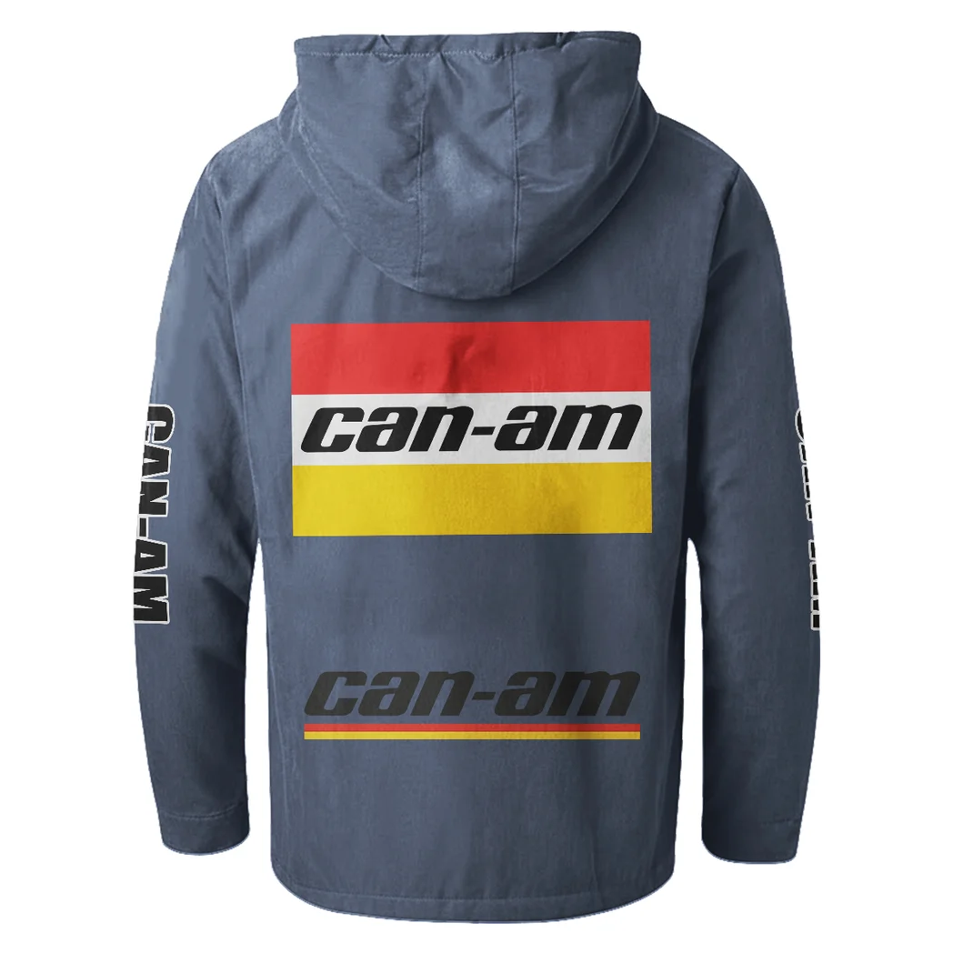 Off-Road Adventure Bike Flannel Hoodie, Classic Garage Hoodie HVN1328CA - Navy Blue - Image 3