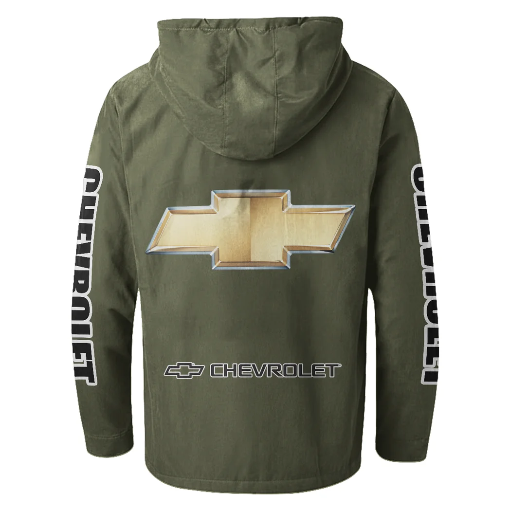 American Pickup Truck Flannel Hoodie, Ride-Ready Hooded Style HVN1328CE - Green - Image 3