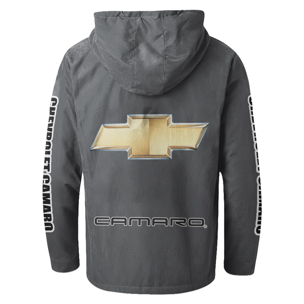 American Pony Car Flannel Hoodie, Everyday Driver Hoodie HVN1328CH - Gray - Image 3