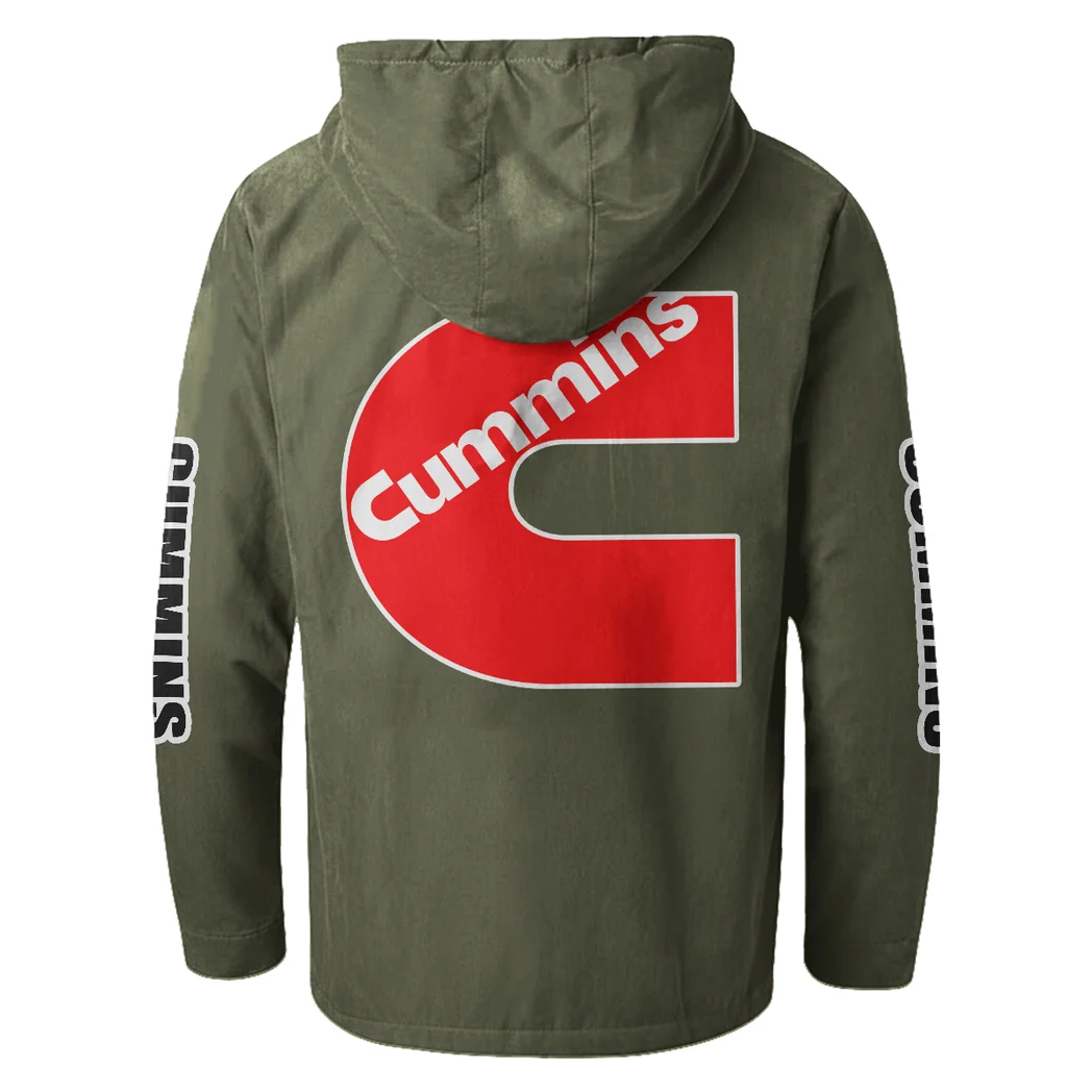 HeavyTorque Engines Flannel Hoodie, Garage-Ready Flannel Shirt HVN1328CU - Green - Image 3