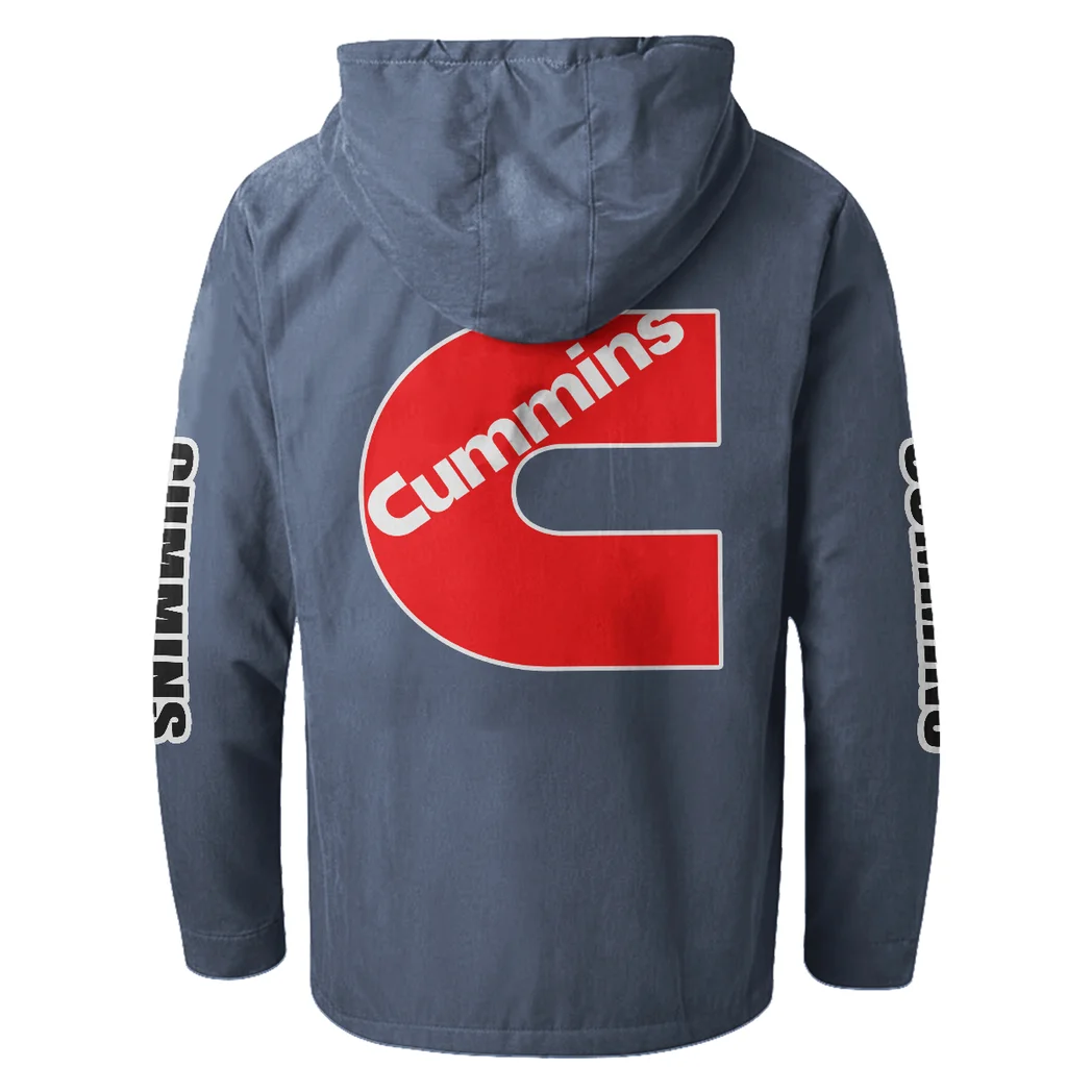 HeavyTorque Engines Flannel Hoodie, Garage-Ready Flannel Shirt HVN1328CU - Navy Blue - Image 3