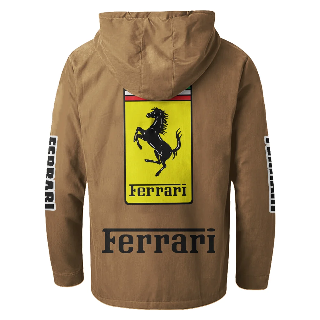 Luxury Speedster Flannel Hoodie, Urban Rider Flannel HVN1328FE - Camel - Image 3