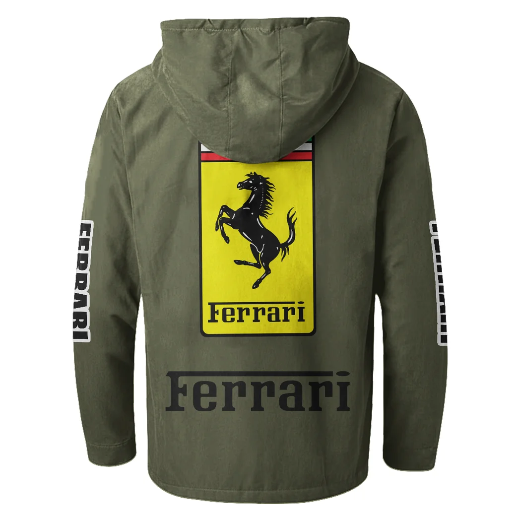 Luxury Speedster Flannel Hoodie, Urban Rider Flannel HVN1328FE - Green - Image 3