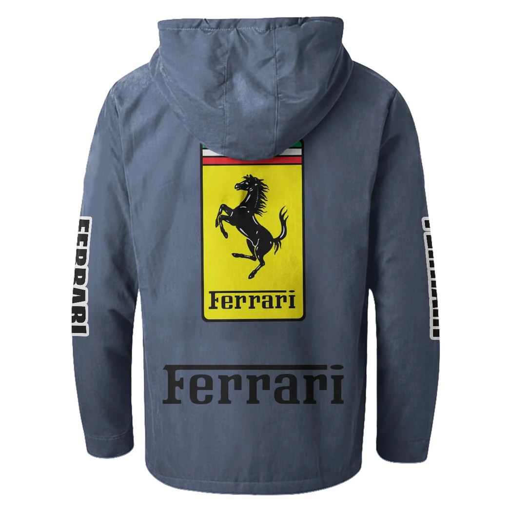 Luxury Speedster Flannel Hoodie, Urban Rider Flannel HVN1328FE - Navy Blue - Image 3