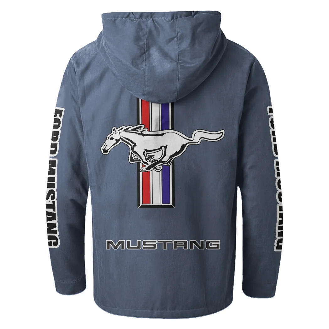 Street Performance Car Flannel Hoodie, Auto Fan Hooded Flannel HVN1328FM - Navy Blue - Image 3