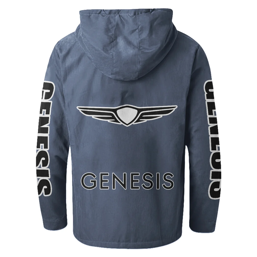 Modern Crossover Flannel Hoodie, Rugged Car Fan Hoodie HVN1328GE - Navy Blue - Image 3